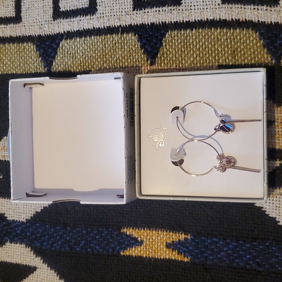 Disney Mickey Mouse Hoop dangle drop earrings. NEW! - Picture 2 of 6